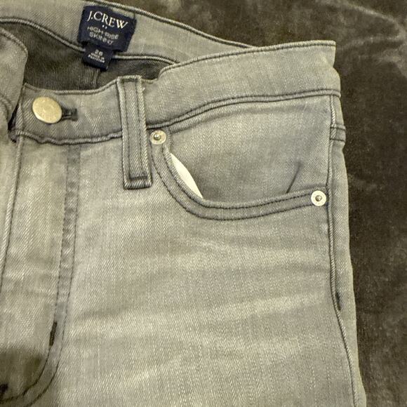 J. Crew Women's High Rise Skinny Jeans Stretch Denim Light Gray Size 26 - Picture 6 of 14